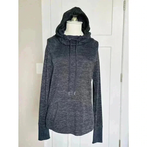 Athleta Tops - Athleta Women's Pullover Cowlneck Hoodie Charcoal Size XXS